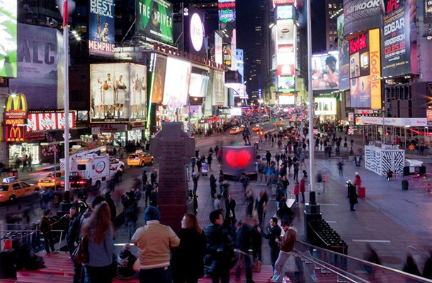 ‘BIG ? NYC’ installation at Times Square in New York