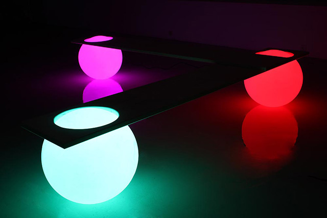 ‘Glowing Light Ball Bench’ by Manfred Kielnhofer