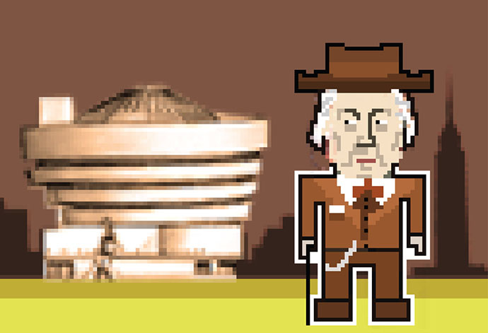 Guess famous architects on comic portraits by Federico Babina