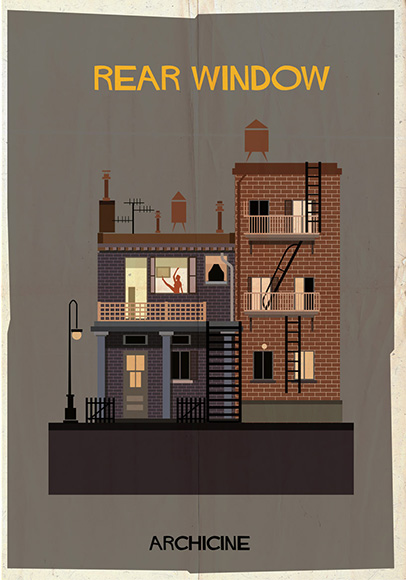 'ARCHICINE' - series of illustrations by Federico Babina