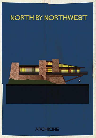 'ARCHICINE' - series of illustrations by Federico Babina