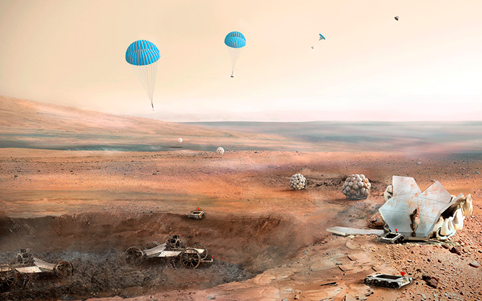 Modular 3D-Printed Habitat on Mars by Foster + Partners New York