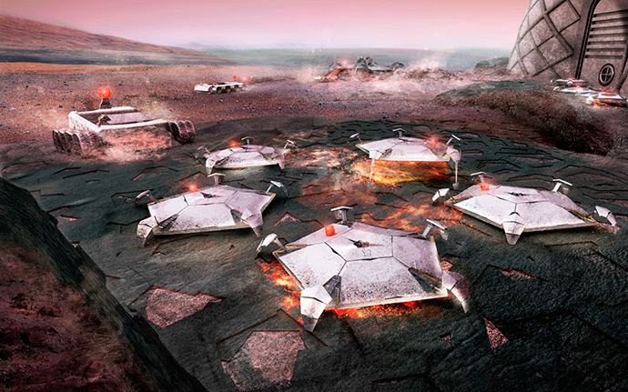 Modular 3D-Printed Habitat on Mars by Foster + Partners New York