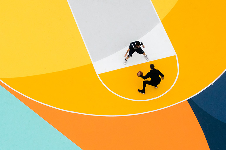 'Playground' - Colourful Basketball Court in Italy by Gue