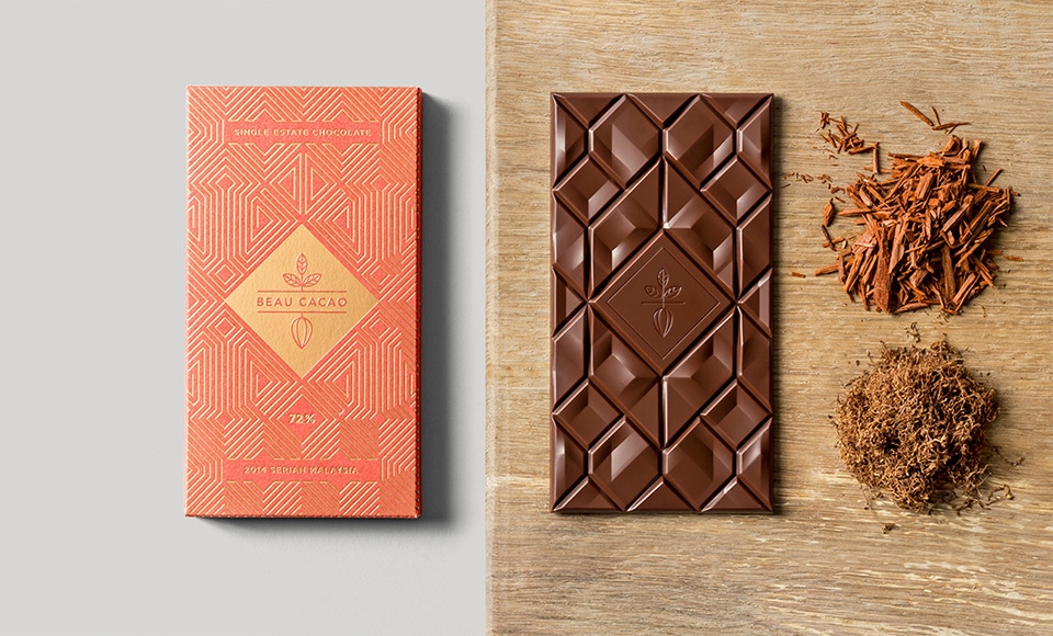 Chocolate Bar and Packaging Design for Beau Cacao