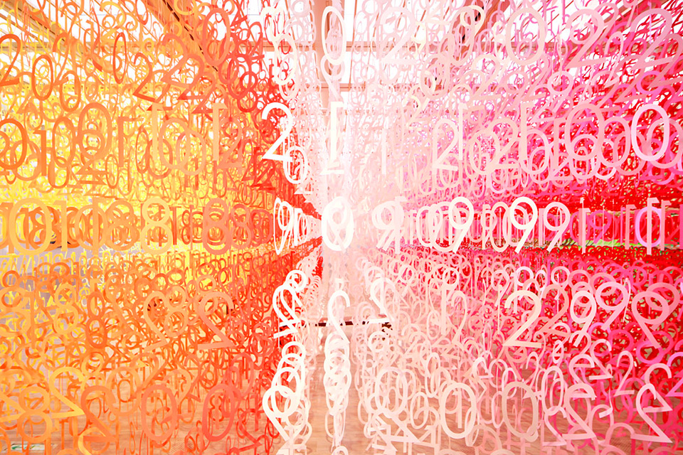 Emmanuelle Moureaux's 'Forest of Numbers' Large-Scale Installation in Tokyo