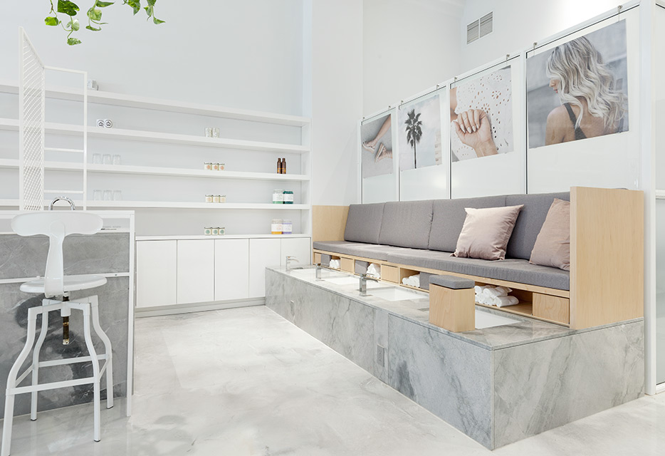 All-White Interior of the Le Manoir Boutique in Montreal by Tuxedo