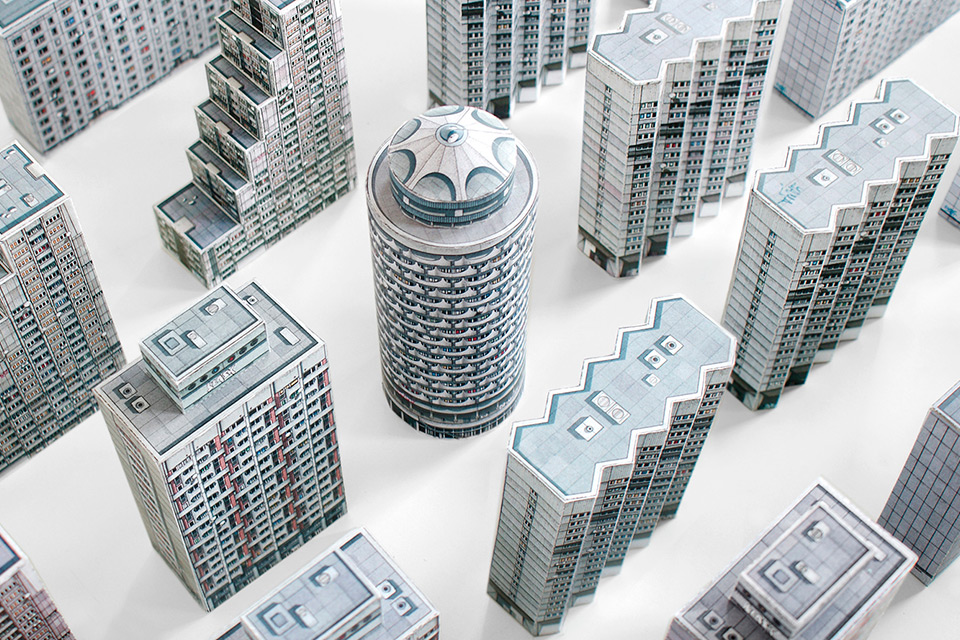 'Brutal East' - Architectural Kit of Paper Cutouts by Zupagrafika
