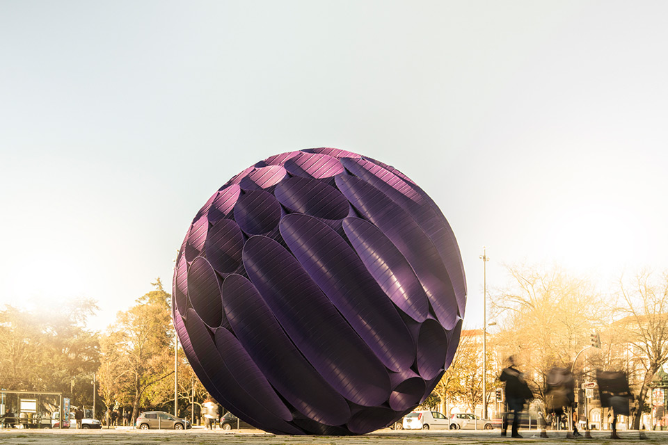 'Eclipse' Spherical Installation in Porto's Historic Center by FAHR 021.3