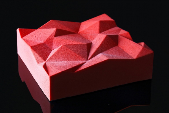 Geometric Pastry Art Made with 3D Printing by Dinara Kasko