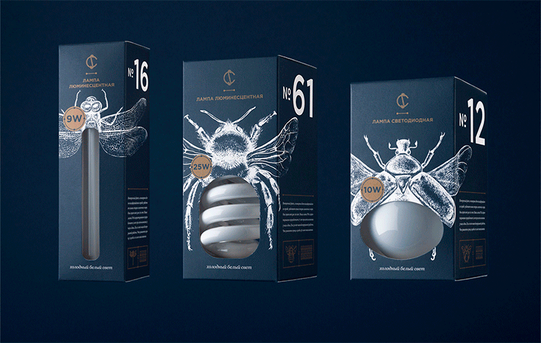 CS Light Bulbs Packaging Design by Angelina Pischikova