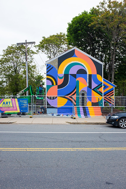 Jessie and Katey Turned Unused House in Boston into Colorful Art Installation