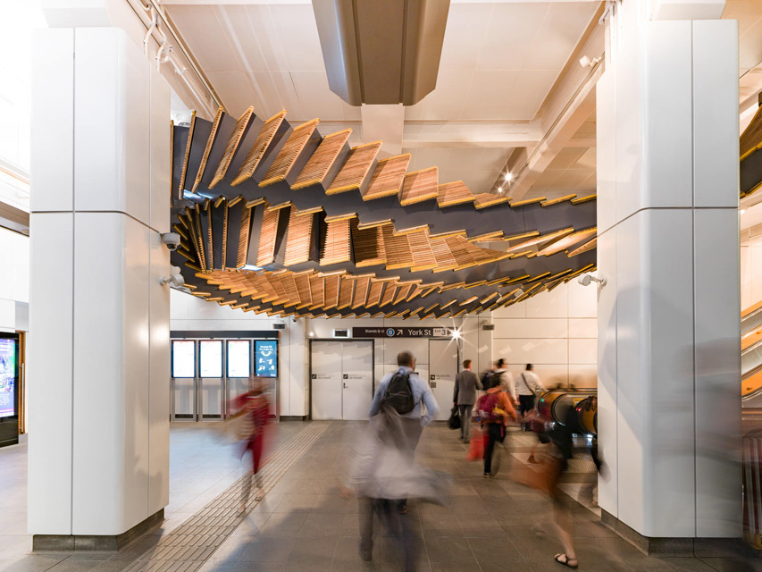 ‘Interloop’ Large-Scale Installation at Sydney’s Underground Station by Chris Fox