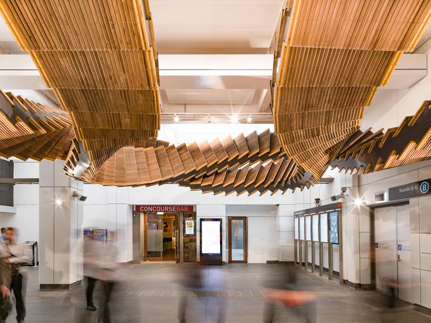 ‘Interloop’ Large-Scale Installation at Sydney’s Underground Station by Chris Fox