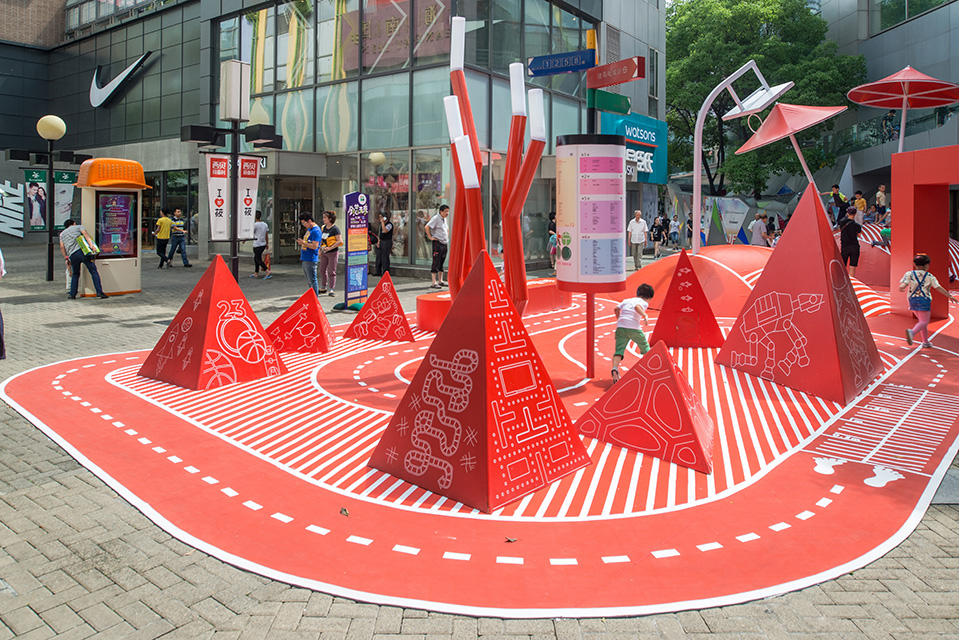 'The Red Planet' Kids Playground in Shanghai by 100 architects