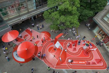 'The Red Planet' Kids Playground in Shanghai by 100 architects