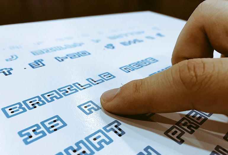 Braille Neue - Typeface that Combines Braille with Latin and Japanese Characters