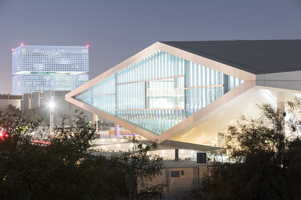 Diamond-Shaped Building of Qatar National Library in Doha by OMA