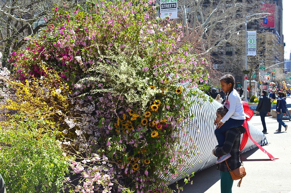 ‘Broadway Bouquet’ Floral Installation in New York City by Terrain Work