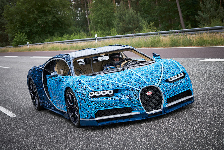 LEGO Built a Drivable Life-Size Copy of the Bugatti Chiron from LEGO Technic Elements