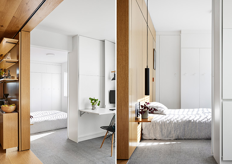 Compact Living:: Tiny Apartment  in Melbourne with Moss Wall by tsai design