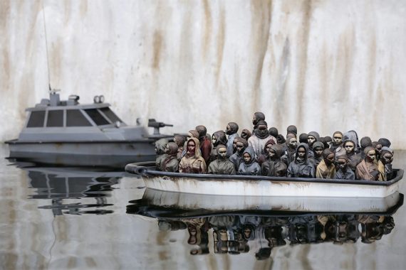 Banksy is Raffling a Refugee Boat Sculpture from “Dismaland” for Only £2