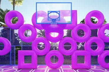 Cyril Lancelin Turned a Basketball Court into Colorful Art Installation “Wireframe”