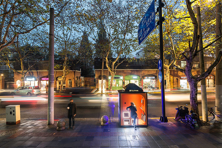 100architects Turned Old Phone Booths in Shanghai Into Public Furniture with Modern Functions